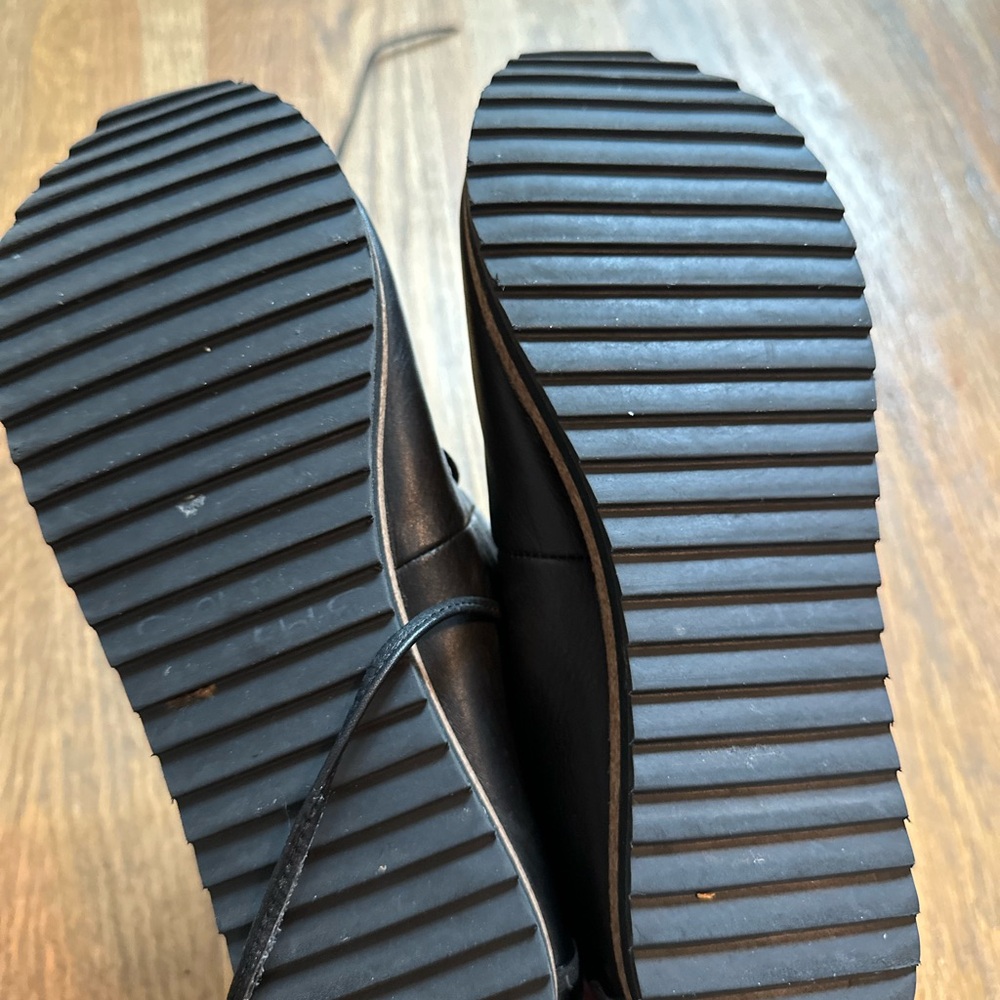 Free People Christie Flatform Mules Black Sandals with Open Back - Picture 6 of 7